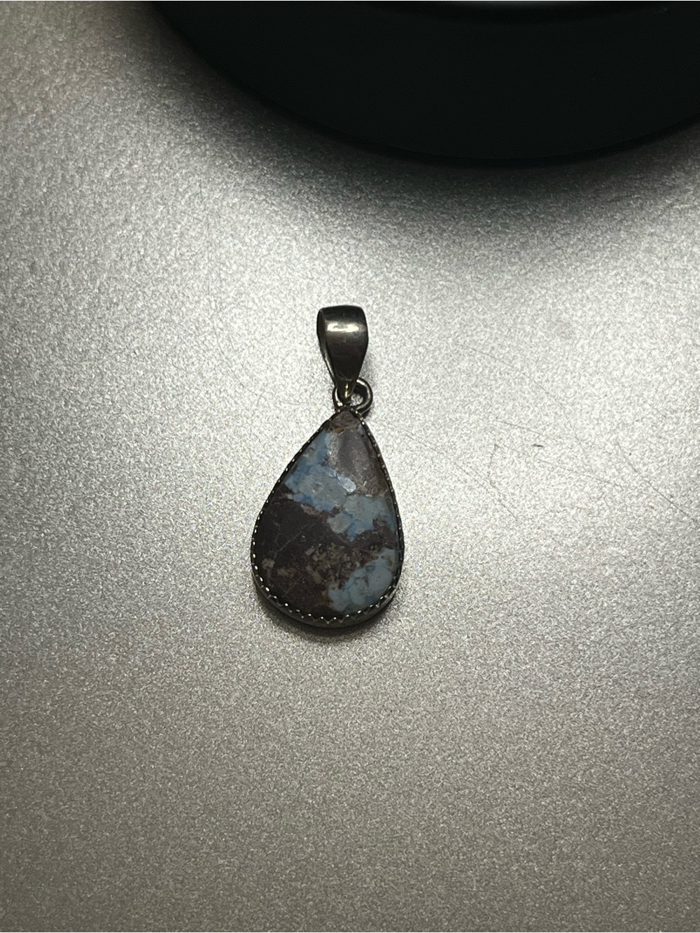 Golden Hills Turquoise Sterling Silver Teardrop Pendant